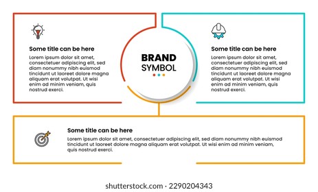 Infographic template with icons and 3 options or steps. Can be used for workflow layout, diagram, banner, webdesign. Vector illustration