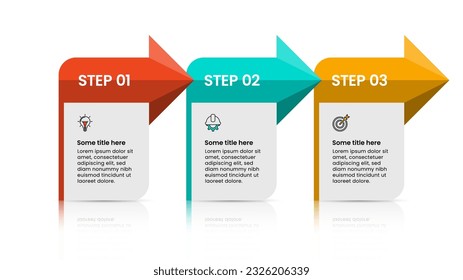 Infographic template with icons and 3 options or steps. Banners. Can be used for workflow layout, diagram, webdesign. Vector illustration