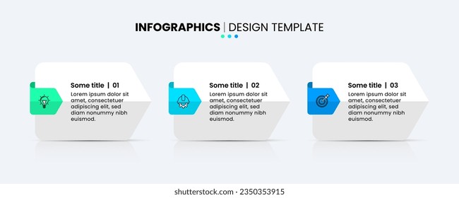 Infographic template with icons and 3 options or steps. Banners. Can be used for workflow layout, diagram, webdesign. Vector illustration
