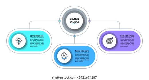 Infographic template with icons and 3 options or steps. Conneted banners. Can be used for workflow layout, diagram, webdesign. Vector illustration