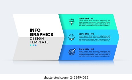 Infographic template with icons and 3 options or steps. Can be used for workflow layout, diagram, banner, webdesign. Vector illustration