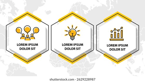 Infographic template with icons and 3 options or 3 steps. Can be used for workflow layout, diagram, timeline, banner, webdesign, business report, presentation. Vector illustration.