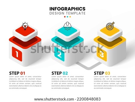 Infographic template with icons and 3 options or steps. Can be used for workflow layout, diagram, banner, webdesign. Vector illustration