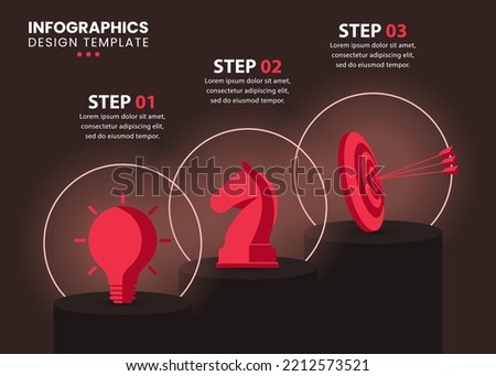 Infographic template with icons and 3 options or steps. Column. Can be used for workflow layout, diagram, banner, webdesign. Vector illustration