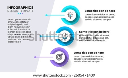 Infographic template with icons and 3 options or steps. Can be used for workflow layout, diagram, banner, webdesign. Vector illustration