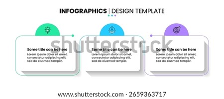 Infographic template with icons and 3 options or steps. Rectangular banners. Can be used for workflow layout, diagram, webdesign. Vector illustration