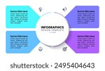 Infographic template with icons and 4 options or steps. Can be used for workflow layout, diagram, banner, webdesign. Vector illustration