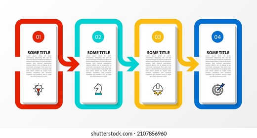 Infographic template with icons and 4 options or steps. Banners. Can be used for workflow layout, diagram, webdesign. Vector illustration