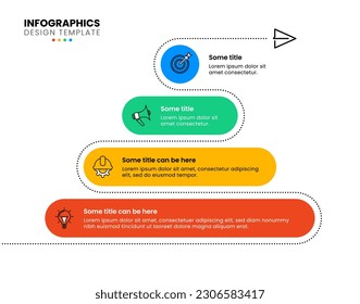 Infographic template with icons and 4 options or steps. Pyramid. Can be used for workflow layout, diagram, banner, webdesign. Vector illustration