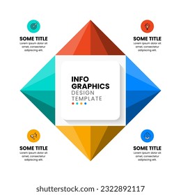 Infographic template with icons and 4 options or steps. Can be used for workflow layout, diagram, banner, webdesign. Vector illustration