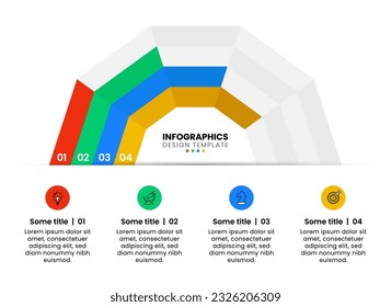 Infographic template with icons and 4 options or steps. Can be used for workflow layout, banner, diagram, webdesign. Vector illustration