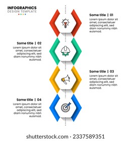 Infographic template with icons and 4 options or steps. Hexagons. Can be used for workflow layout, diagram, banner, webdesign. Vector illustration