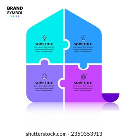 Plantilla de infografía con iconos y 4 opciones o pasos. Flecha. Se puede utilizar para diseño de flujo de trabajo, diagrama, banner, diseño web. Ilustración del vector