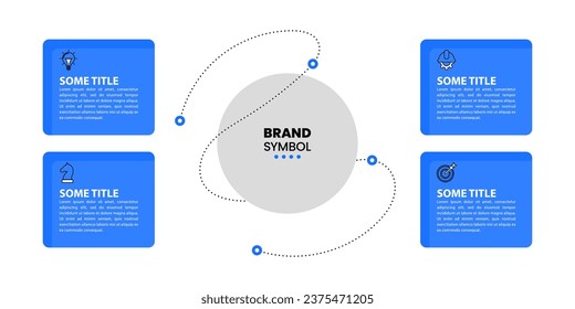 Infographic template with icons and 4 options or steps. Can be used for workflow layout, diagram, banner, webdesign. Vector illustration