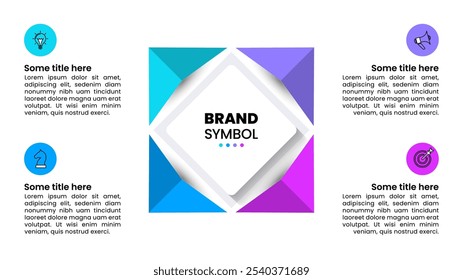 Infographic template with icons and 4 options or steps. Arrows. Can be used for workflow layout, diagram, banner, webdesign. Vector illustration