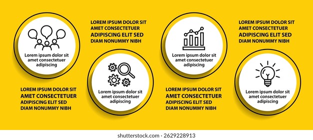 Infographic template with icons and 4 options or 4 steps. Can be used for workflow layout, diagram, timeline, banner, webdesign, business report, presentation. Vector illustration.