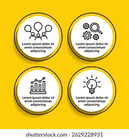 Infographic template with icons and 4 options or 4 steps. Can be used for workflow layout, diagram, timeline, banner, webdesign, business report, presentation. Vector illustration.