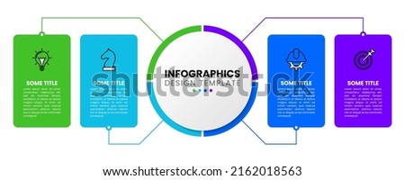 Infographic template with icons and 4 options or steps. Rectangles. Can be used for workflow layout, diagram, banner, webdesign. Vector illustration