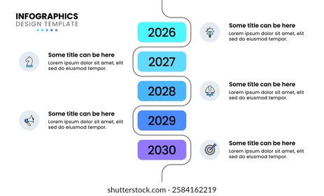 Infographic template with icons and 5 options or steps. Timeline. Can be used for workflow layout, diagram, banner, webdesign. Vector illustration