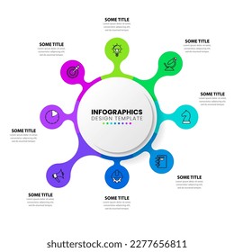 Infographic template with icons and 8 options or steps. Abstract splash. Can be used for workflow layout, diagram, banner, webdesign. Vector illustration