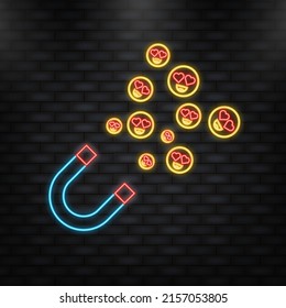 Infografische Vorlage. Internet-Netzwerk. Neonsymbol. Marketingkonzept. Social-Media-App