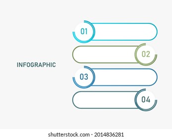 Infographic Template Layout With Four Options And Copy Space On White Background.