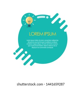 Infographic template with lightbulb idea. Vector illustration