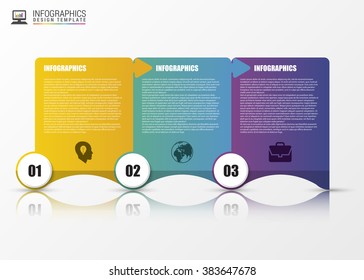 Infographic template. Minimal colorful numbered banners. Vector illustration