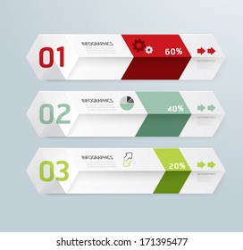 infographic template Modern box Design Minimal style / can be used for infographics / numbered banners / horizontal cutout lines / graphic or website layout vector