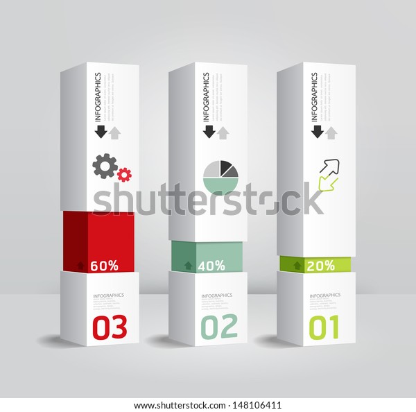 Infographic Template Modern Box Design Minimal Stock Vector (Royalty ...