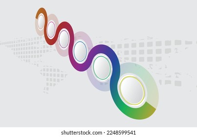 Infographic template of modern round topic , presentation infographic vector