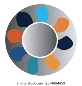 Infographic template with multiple elements with arrows and place for your text and icons, workflow, process chart, steps or options