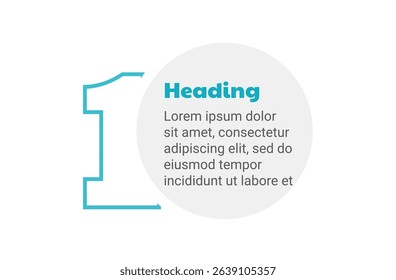 Infographic template with numerical icons arranged in a process diagram, suitable for project breakdown, goals, or curriculum guides.