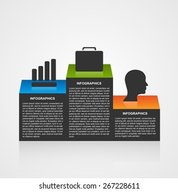 Infographic Template With Olympic Podium.