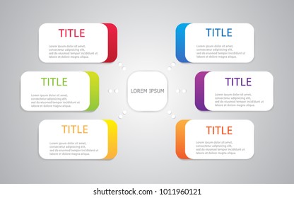 Infographic template on the grey background, vector illustration design
