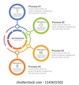 Infographic template with option or step for business presentation