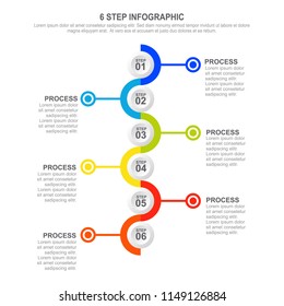 Infographic template with option or step for business presentation