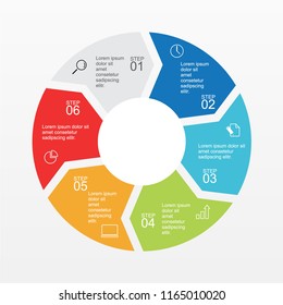 Infographic template with option or step for business presentation