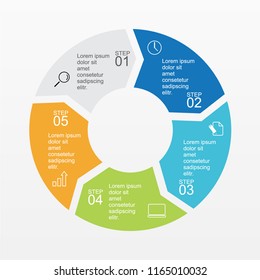 Infographic template with option or step for business presentation