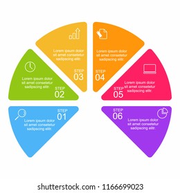 Infographic template with option or step for business presentation