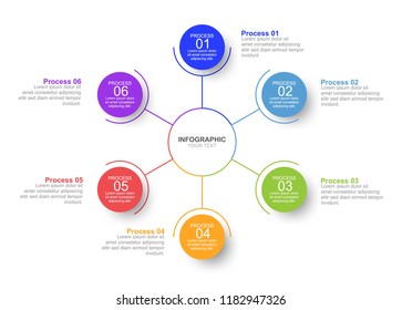 Infographic template with option or step for business presentation