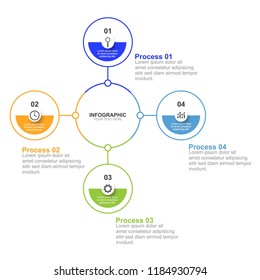 Infographic template with option or step for business presentation