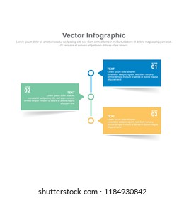 Infographic template with option or step for business presentation