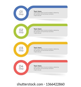 Infographic template with option or step for business presntation