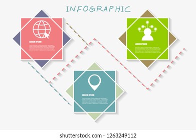 Infographic template with options and icons