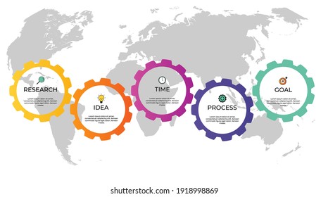 Infographic template with options or steps for business concept. Vector Illustration
