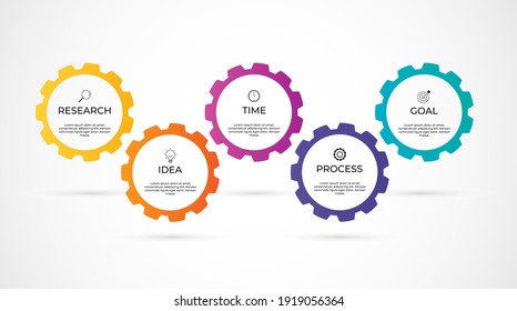 Infographic template with options or steps for business concept. Vector Illustration