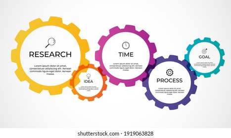 Infographic template with options or steps for business concept. Vector Illustration