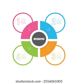 Infographic template, options and steps. - Vector.