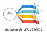 Infographic template for organization chart with business 4 avatar icons. vector infographic.